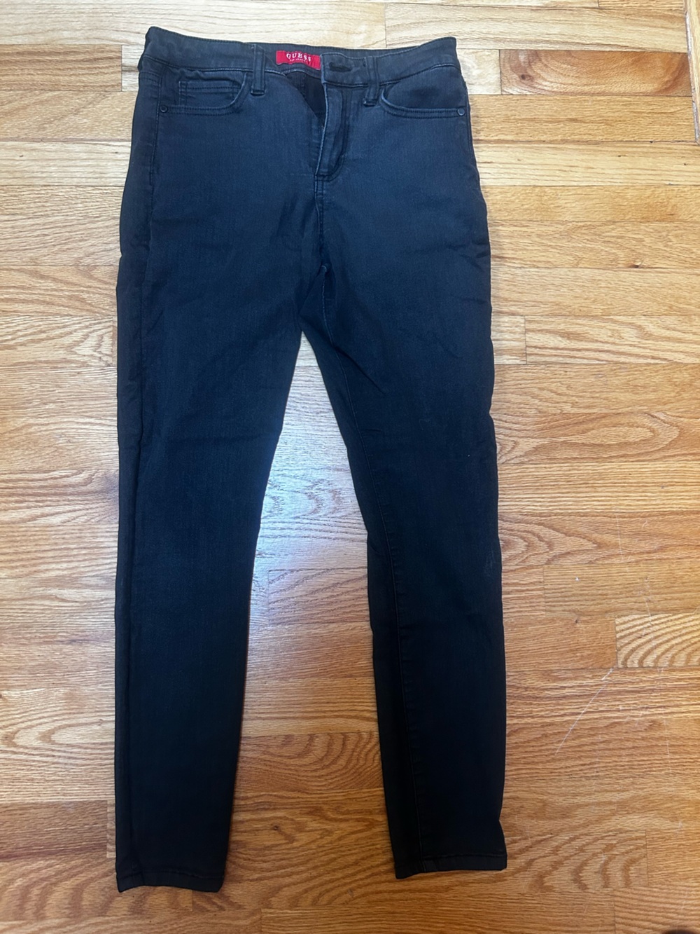 Guess Women’s Straight Leg Jeans in Black - Picture 2 of 4